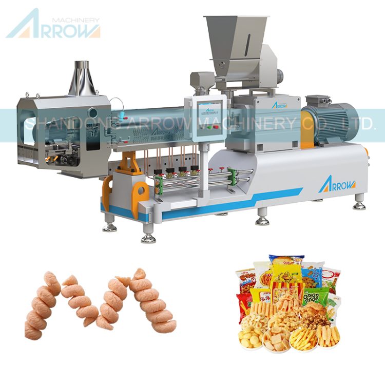 دستگاه ساخت تنقلات پفکی، ماشین آلات اکستروژن تنقلات توپ پنیری