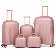 چمدان مسافرتی لوکس کلاسیک 5 عددی ABS PC سبک وزن ضد آب، کیفیت بالا، مد روز، ساده