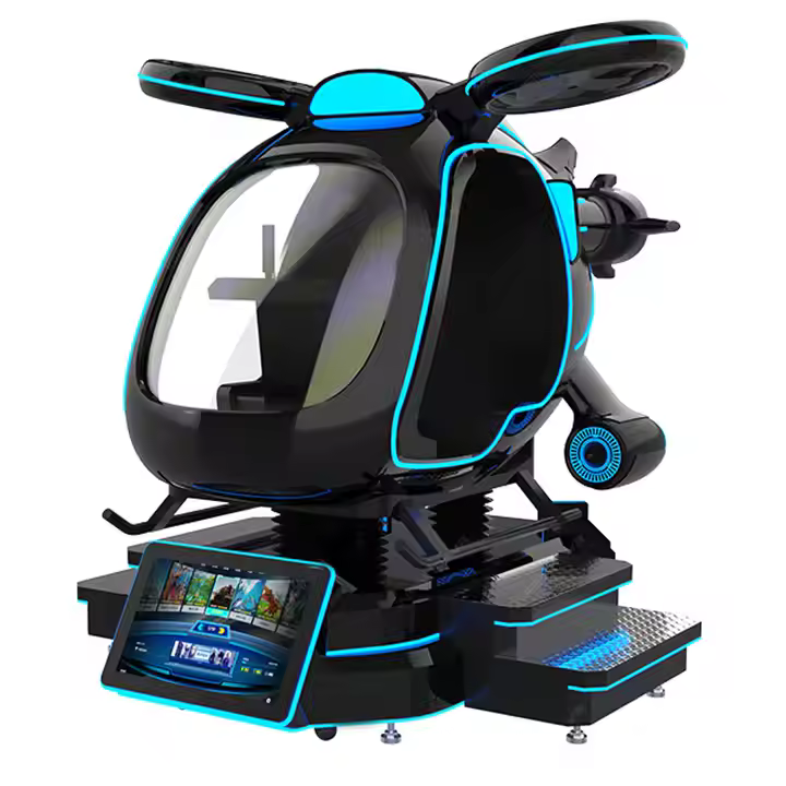 2021 جدید 9D VR سینما و کابین خلبان بازی شبیه ساز پرواز هلیکوپتر داخلی